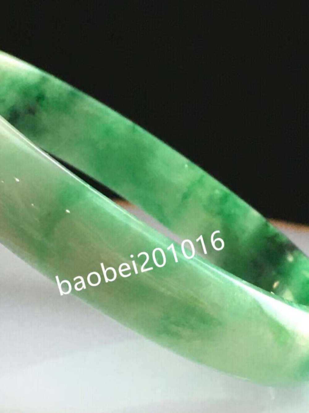 56mm(Grade A)Myanmar Natural Jadeite Jade Bangle+Certificate